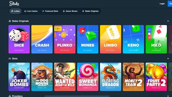 Frontpage stake casino met hun originele spellen